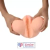 3 in 1 silicone male masturbator sex doll in india with big breast 3D design vagina anal double channels flesh color.